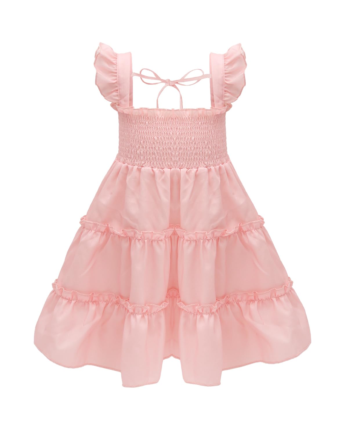 babygoal Toddler Baby Girl Dress, Ruffle Sleeve Princess Casual Beach Summer Kid Sundress