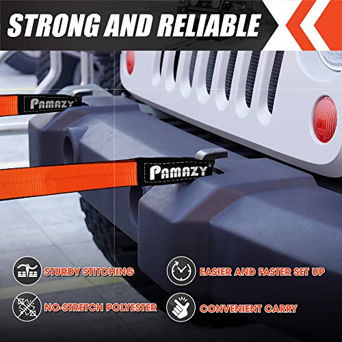 2 Pack 2”X10Ft Supper Sturdy Lift Sling Straps, 18800 Pound Capacity Heavy Duty Eye-Eye Nylon Strap For Hoist, 2-Ply Polyester Rigging Straps, Tree Saver Recovery Straps Web Sling Winch #TOP3