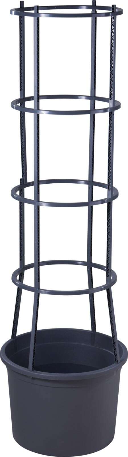 Muddy Hands Extra Tall Tomato Cage Planter with Pot 132cm - Heavy Duty Plant Support Frame with 39cm Pot - Climbing Plants, Tomatoes, Beans & Flowers - Indoor Outdoor Garden Grow System