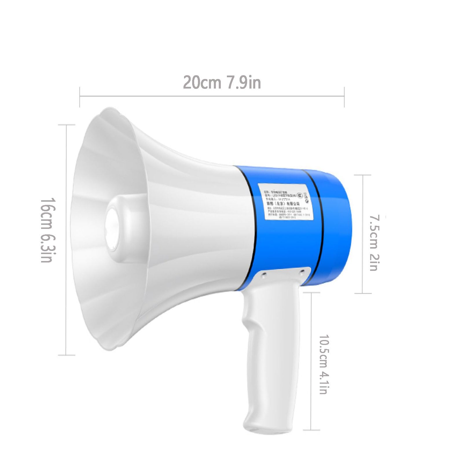 ppARK Megafon Tragbarer Megafon-Handschallverstärker, verbesserte Version, Bluetooth, Lange Sprachaufzeichnung, tragbar, ideal für alle Outdoor-Sportarten TröTe