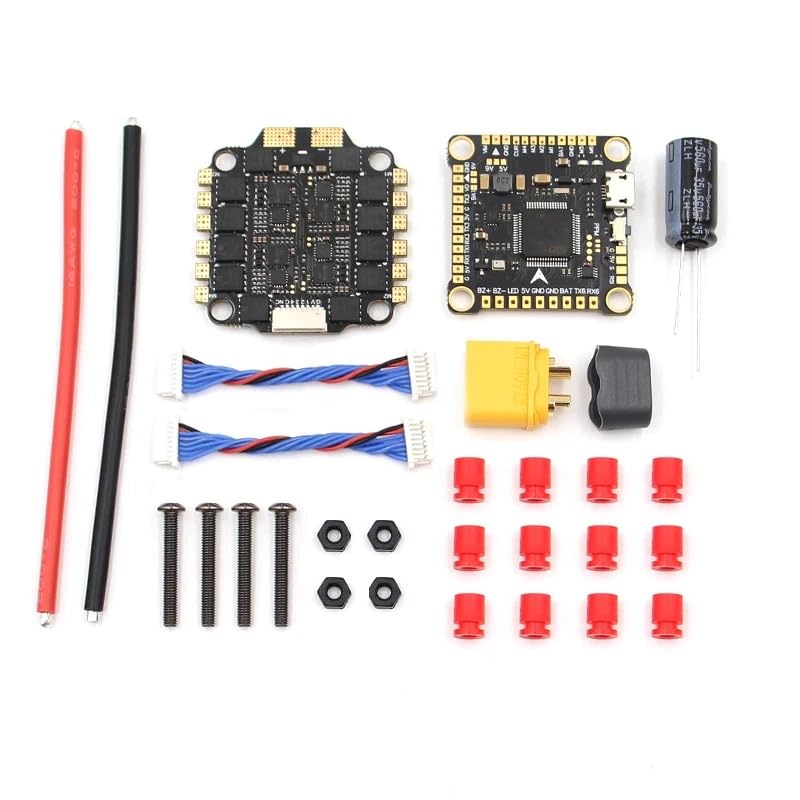 SPARKHOBBY F4 V3S Plus Flight Control and 4 in 1 45A ESC Satck OSD 2-6S 45A BLHeli_S ESC Suitable for FPV Traversing Machine Drones (F4 and ESC)