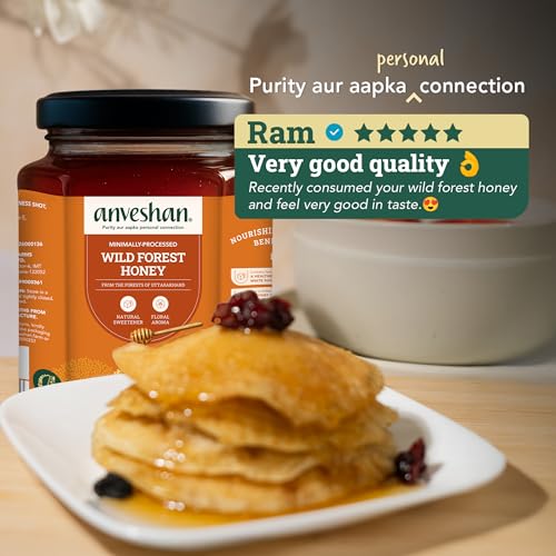 Image of Anveshan Wild Forest Honey 1Kg | Raw & Minimally Processed | Immunity Booster | 100% Pure Natural Honey | No Added Sugar | Forest Harvested | Glass Jar | Lab Certified