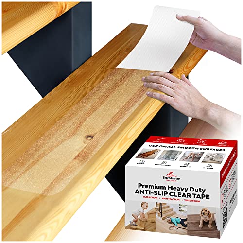 Premium Clear Grip Tape for Stairs 6” x 24”, Heavy