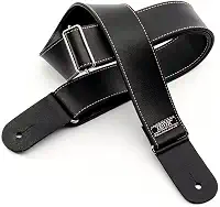 Correias P/INSTR.CORDAS C/PONTEIRAS COURO DUPLO- LINHA SUPREME (Preto Liso)