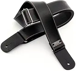 Correias P/INSTR.CORDAS C/PONTEIRAS COURO DUPLO- LINHA SUPREME (Preto Liso)