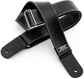 Correias P/INSTR.CORDAS C/PONTEIRAS COURO DUPLO- LINHA SUPREME (Preto Liso)