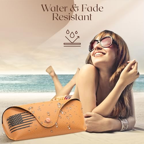Image of Leather Glasses Case - Slim Glasses Case for Men and Women - Portable Sunglasses Case