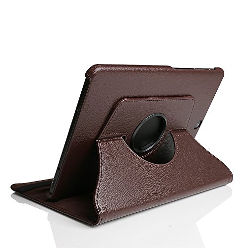 Image of for Galaxy Tab S3 9.7 inch case MOCA 360 Degree Rotating Stand PU Leather Flip Cover Case for Samsung Galaxy Tablet Tab S3 9.7 inch SM - T820 T825 Flip Cover case (Coffee Brown.)