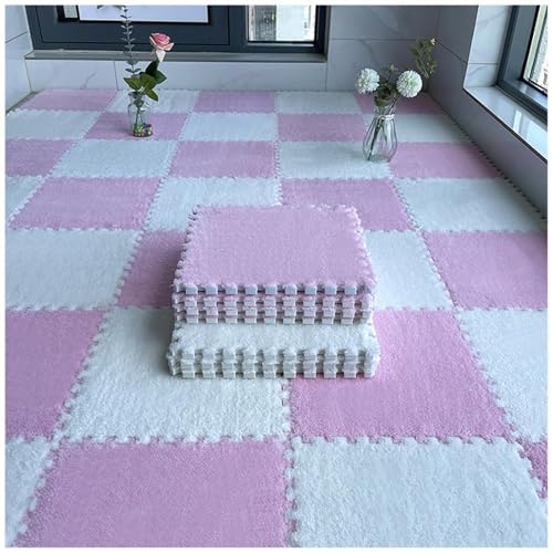 Paquete de 50 alfombrillas de espuma antideslizantes entrelazadas, 12 x 12 pulgadas de grosor y suaves para zonas de juego de niños, azulejos seguros y duraderos para familias