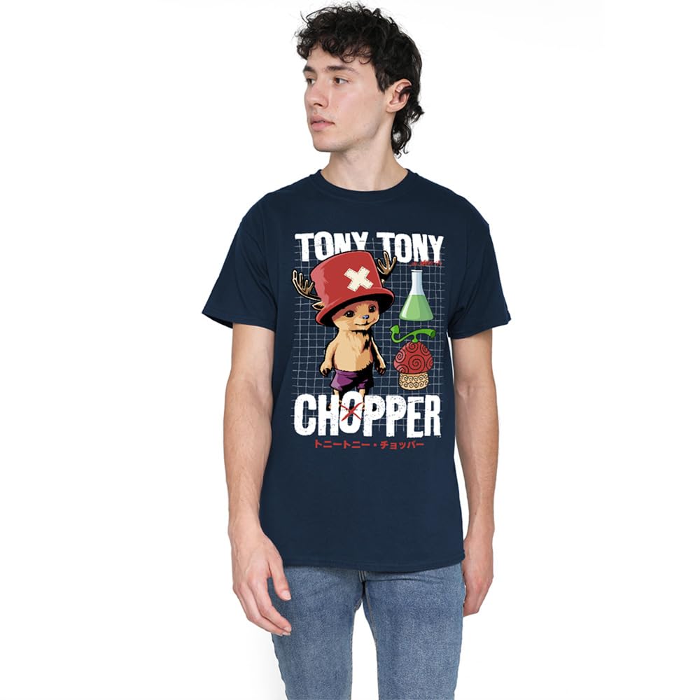 One Piece Season Two Chopper Schematic Unisex T Shirt, Navy, XXX-Large