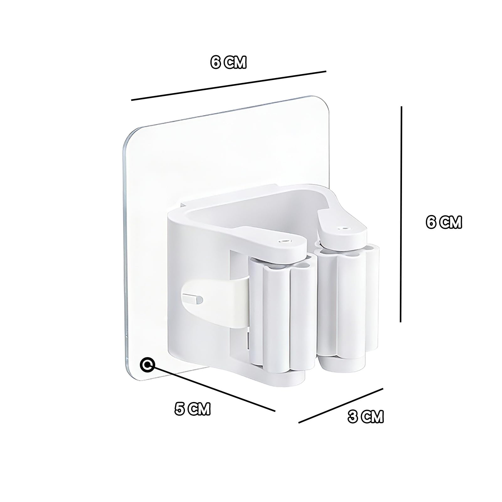 4 Pezzi Porta Scope Parete, Appendi Scope a Muro, Portascope da Muro, Nessuna Foratura Richiesta, Adatto per Cucina, Bagno, Giardino, Garage