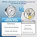 SENCTRL 0-160 Psi Glycerin Liquid Filled Air Pressure Gauge, 2.5