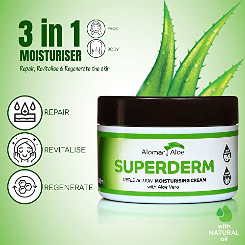 Ultimate Skin Care: Superderm Organic Aloe Vera Moisturising Face & Body Lotion, Eczema Relief Cream for Men & Women - Image 3