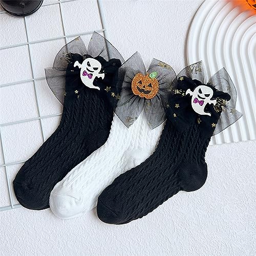 Baby Halloween Socks Floor Socks Outfits Seamless Cartoon Stockings Thin Breathable Cartoon 3 Pieces Fashion Fall4