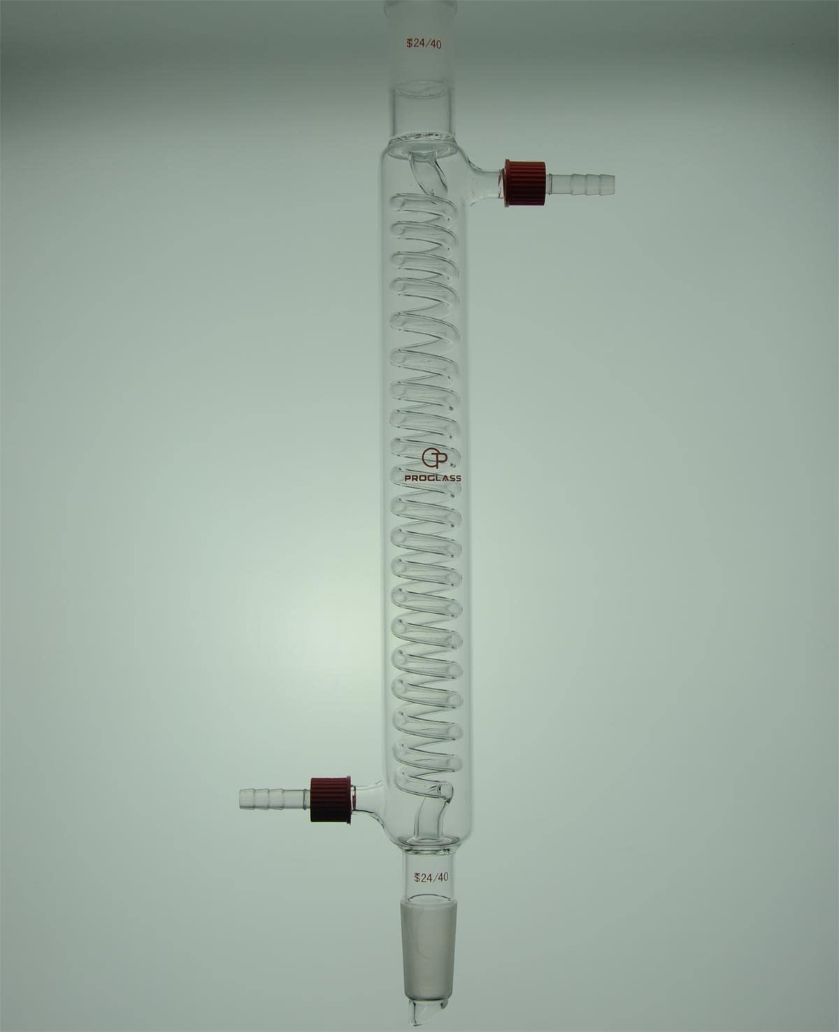 24/40 Joint 300mm Glass Graham Condenser with Removable Hose Connector