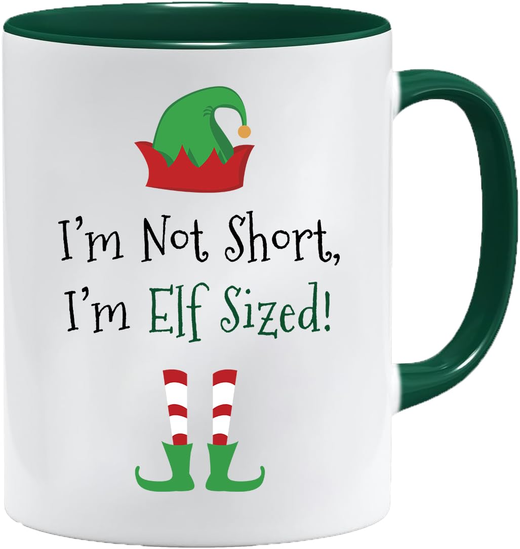 Acen Merchandise Women's Not Short Christmas Mug | Reindeer Coffee Mug | Novelty Xmas Tea Latte Cappuccino Cups | Festive Design Mugs | Santa Chrismtas Mug | Secret Santa Gift | Gifts For | Secret Santa Gifts (Not Short)
