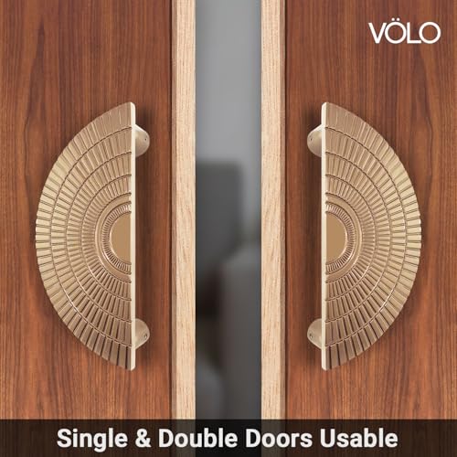 Image of VOLO Main Door Handle - Heavy Duty Pull Handle for Wooden & Glass Doors in Home, Office & Hotel Use (Model: S-626) - Pack of 1 Set (Rose Gold - 160MM)