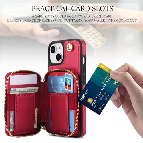 Coque iPhone 15 blocage RFID et étui portefeuille avec béquille