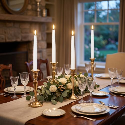 Image of GenSwin Rechargeable Flameless LED Taper Candles Battery Operated Remote