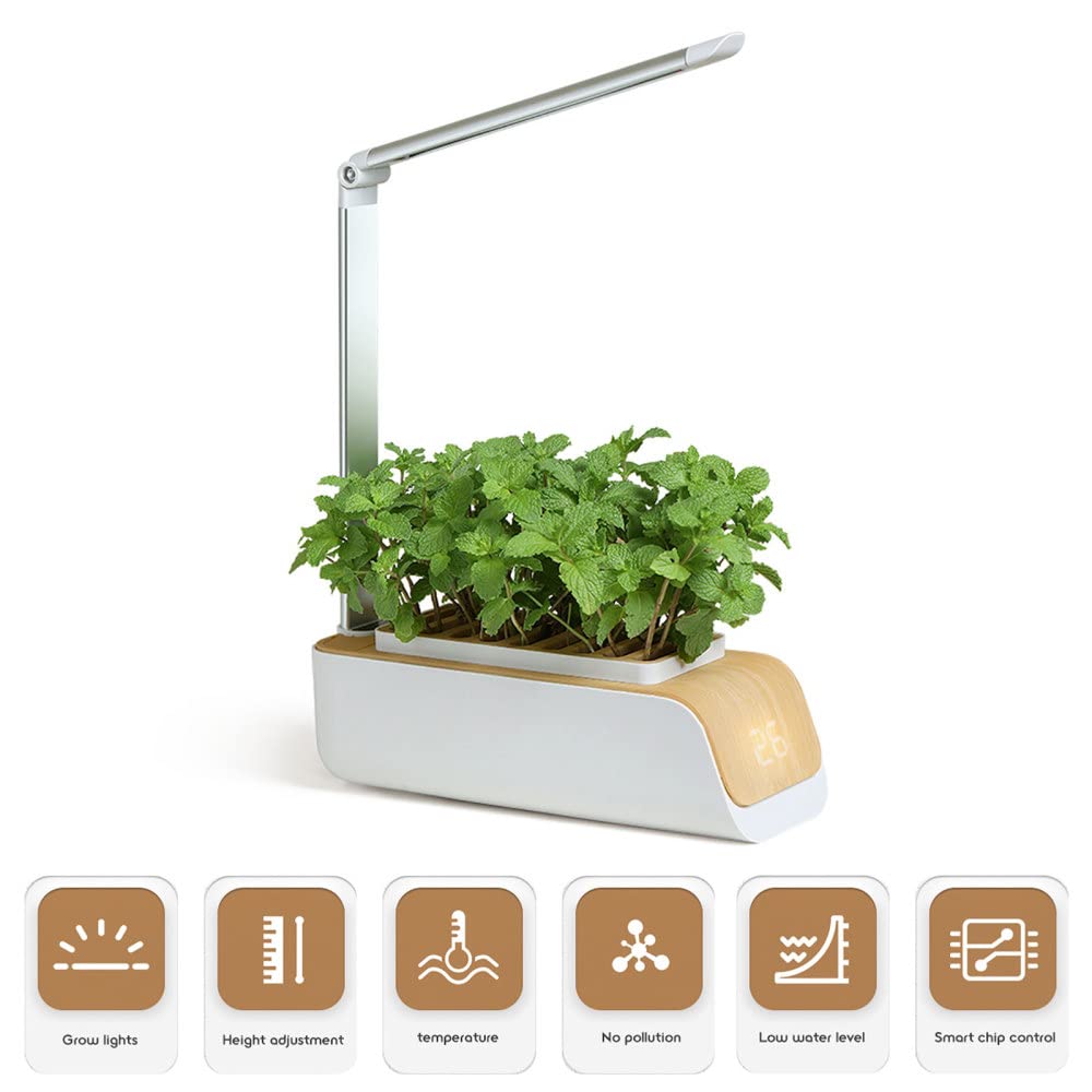 Cultivo hidropónico, luz de Crecimiento Interior, diseño Separado, fácil Limpieza, Ajustable en 180º, Kit de Cultivo Interior, Ideal para el Crecimiento de Plantas de Interior