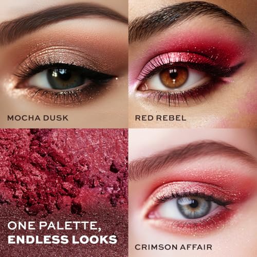 Image of Makeup Revolution Forever Flawless Palette Cherry Rebel Red - Bold Reds & Pinks - Intense Pigmentation & Blendability