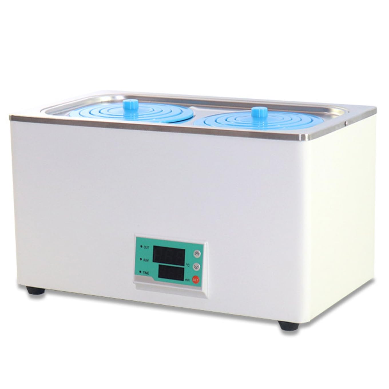 Digitaler Wasserbad-Heizstrahler mit Timer und Temperaturregelung, Edelstahl-Auskleidung und Schutzhülle, 3 l für Laborgebrauch, Anti-Trockenbrennfunktion