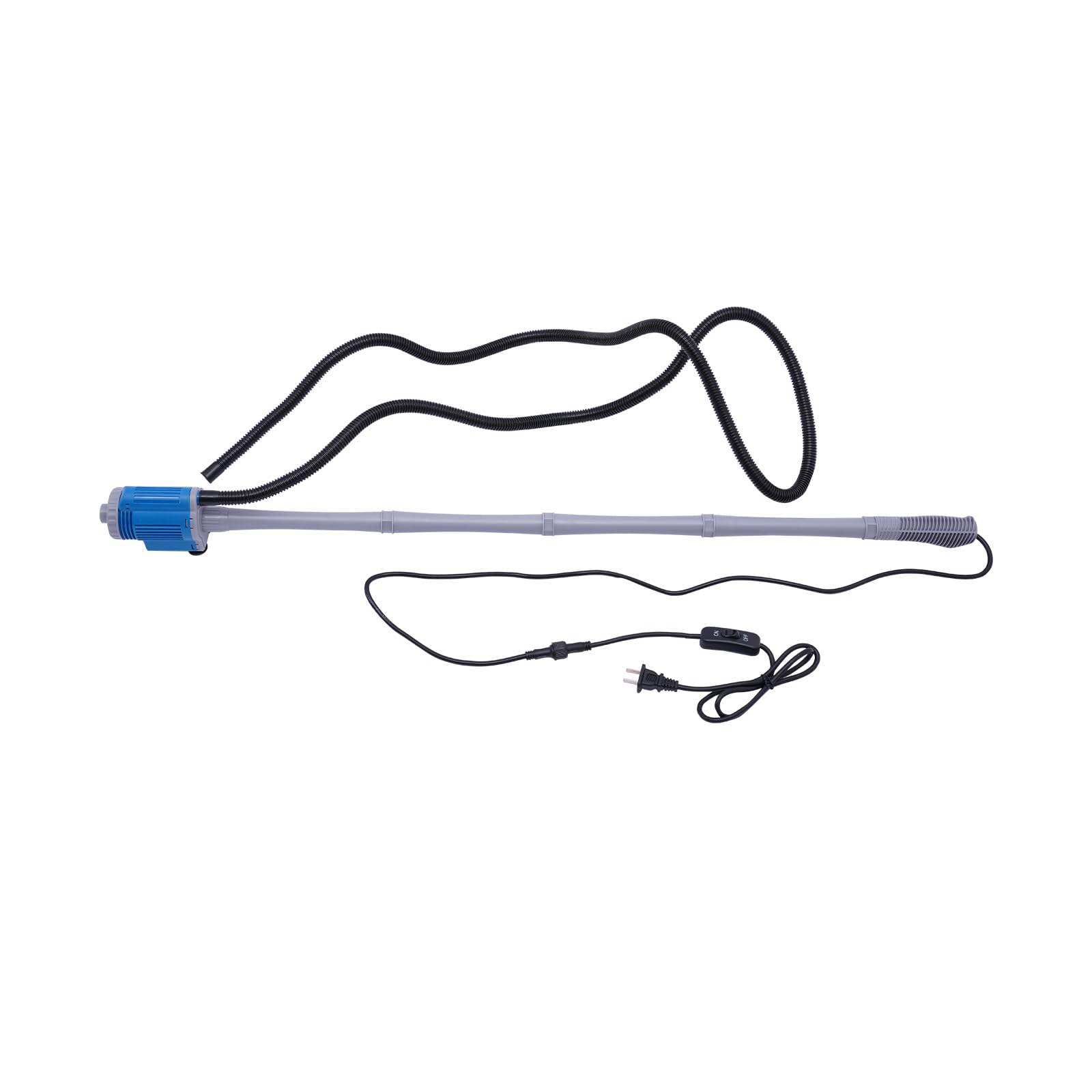Limpiador de grava automático para acuario, 28 W, 1700 l/h, limpiador de grava para acuario, con 4 tubos de extensión, boquilla de pato giratoria 360°, juego multifunción para cambio de agua y