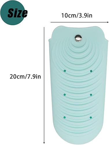 Miniatura 2 de Bolsa de silicona resistente al calor para herramientas de peinado del cabello, rizadores y planchas planas, cubierta de viaje antideslizante,