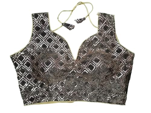 Chemisier Ethnique Style Indien Haut Court Sari Broderie KULIA