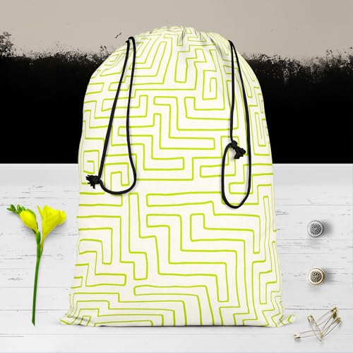 Image of ArtzFolio Labyrinth Art | Reusable Sack Bag | Bag for Gym, Storage, Vegetable & Travel