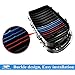 Goodream Tricolored Grille Insert Trims Compatible With 2014-2018 F15 X5 and 2015-2016 F16 X6 (Does not fit 2017 X6) Center Kidney Grill (7Beams)