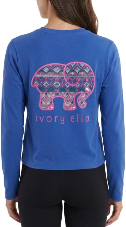 Ivory Ella, Womens, Holiday Shrunken Long Sleeve Tee