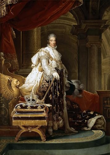 Affiche Roi Charles X de France tableau vintage déco chambre 60x90cm