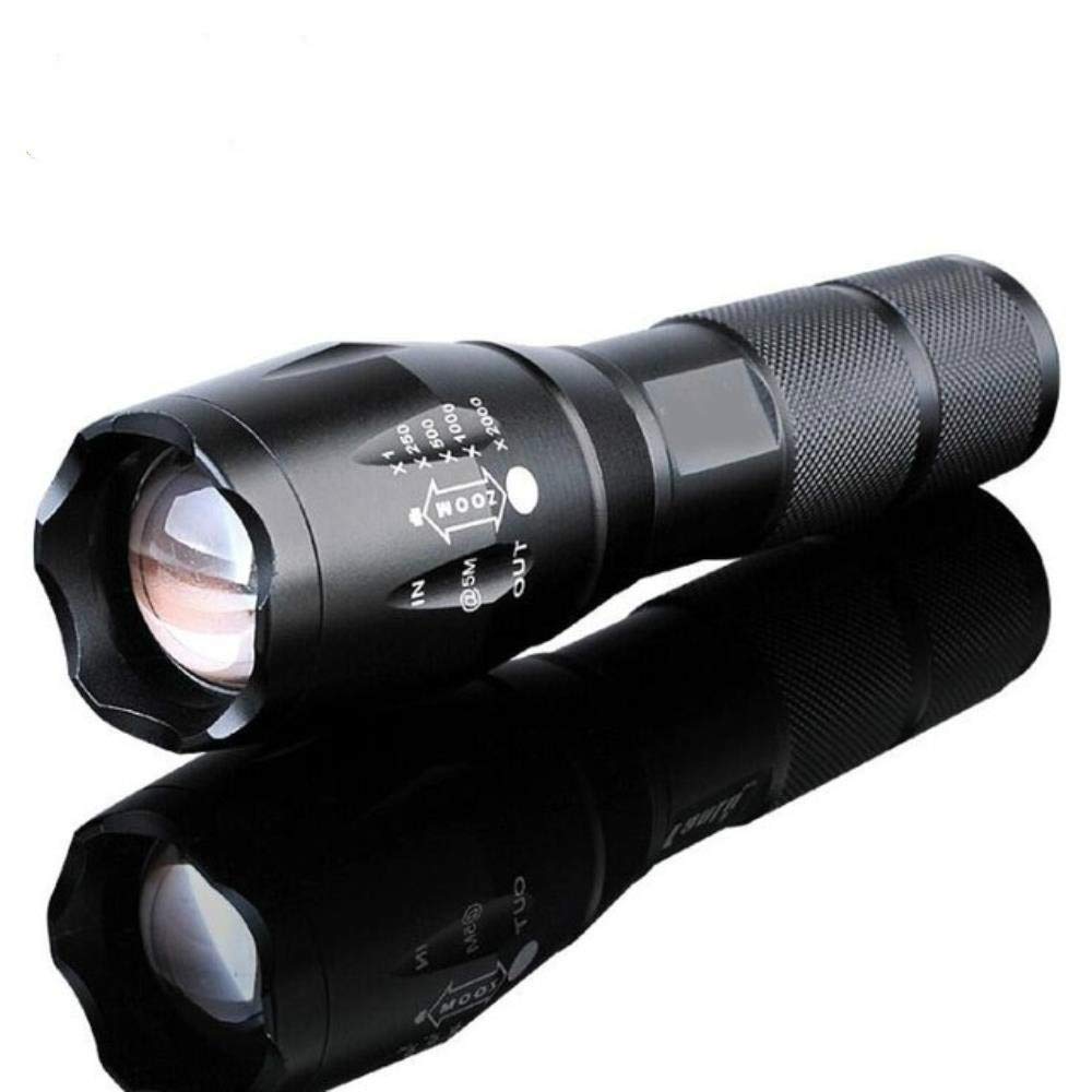 Torches LED super lumineux 4000 lumens avec autonomie batterie 18650