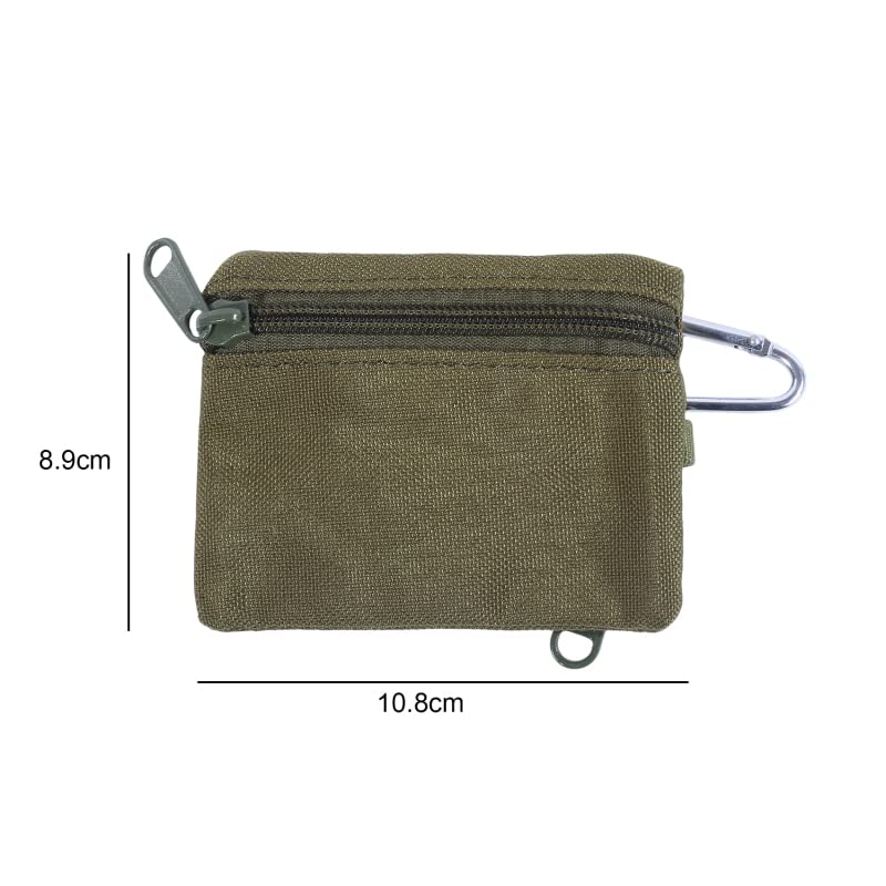 Tactical Wallet EDC Molle Pouch Portable Key Card Case Outdoor Sports Coin Purse Hunting Bag Zipper Pack Multifunctional Bag New Wallets(Green)2