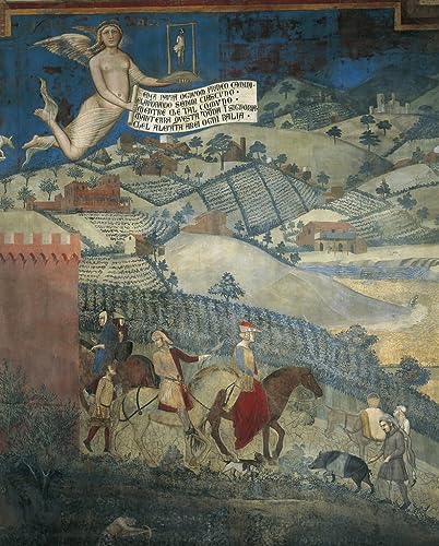 Affiche impression d'art Ambrogio Lorenzetti - Tableau décoration murale