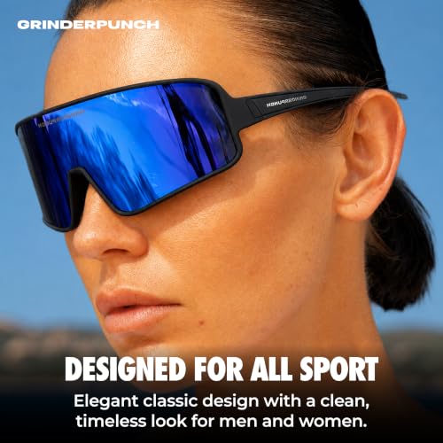 Image of grinderPUNCH Running Baseball Sunglasses for Men Women Sports Cycling Glasses Softball Sunglasses UV400 Protection
