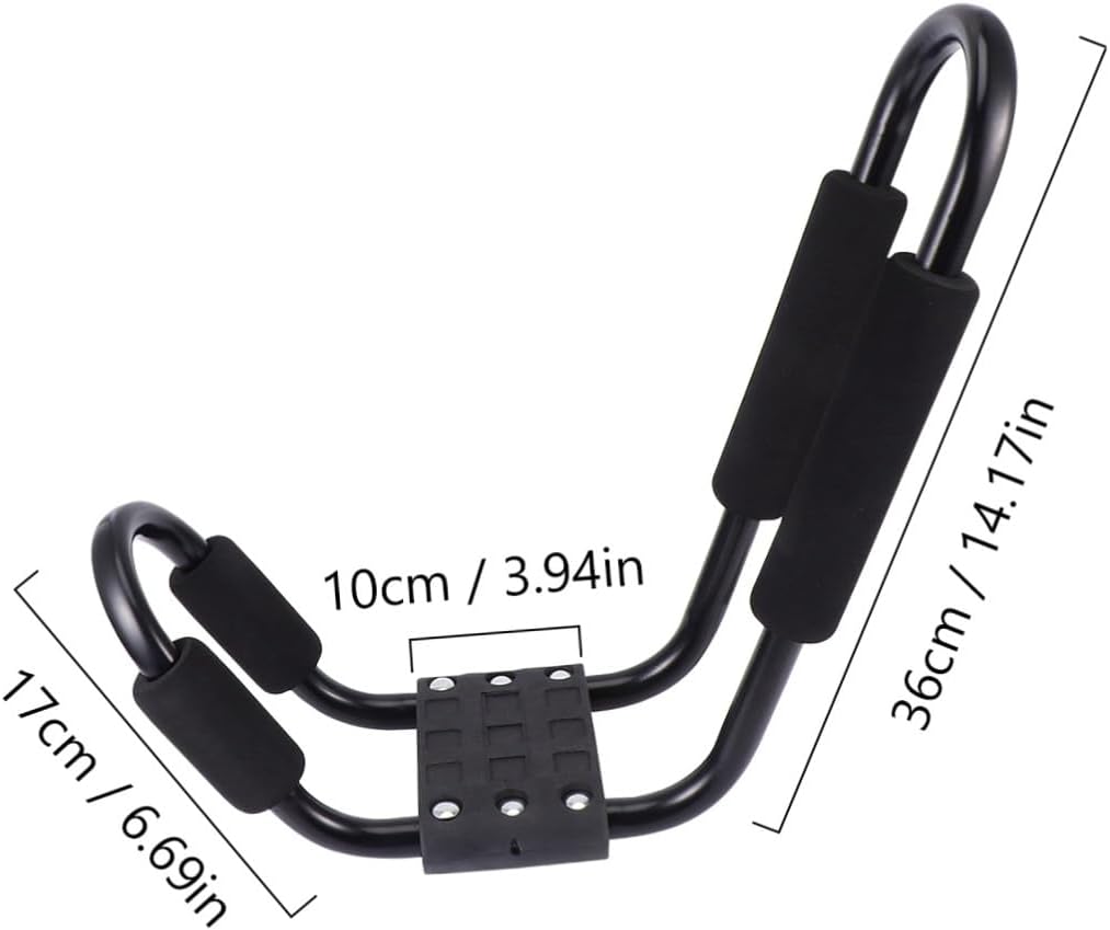 2pcs Kayak Roof Rack J-Shaped Car Roof Frame Detachable Kayak and Canoe Carrier for SUV Truck Crossbar Outdoor Water Sports Transport