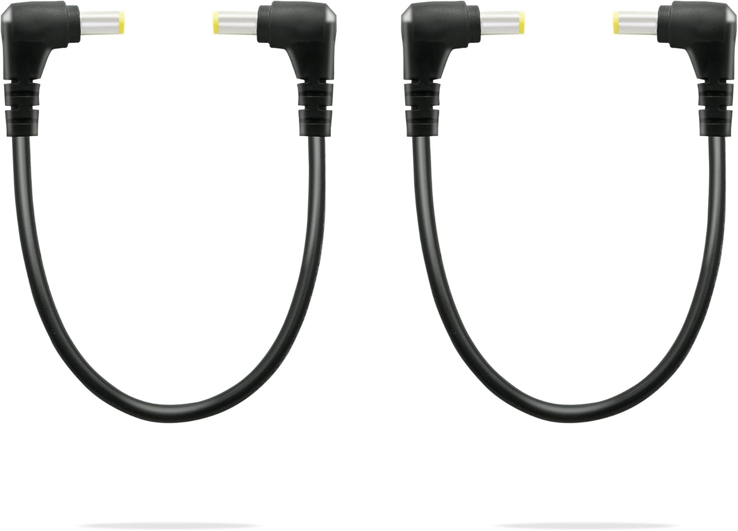 GINTOOYUN 2 PCS Right Angle DC Power Cable 18AWG 5MM x 2.5MM 90 Degree DC Plug Adapter Extension Cord for Monitors,CCTV