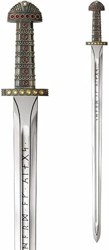 Miniatura 8 de RD-625 Espada vikinga de Ragnar Lothbrok con vaina - Espada de los reyes Vikings Ragnar  Espada de Ironside Bjorn - Espada medieval de fantasía de
