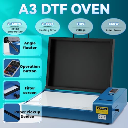 Image of FAFAIR A3 L1800 DTF Printer, DTF Transfer Machine with White Ink Mixing System & Auto Clean, High-Speed DIY Print Machine with Software, Powder, 5 x 250ml Ink, and 1 x Roll of Film(L1800+Oven)