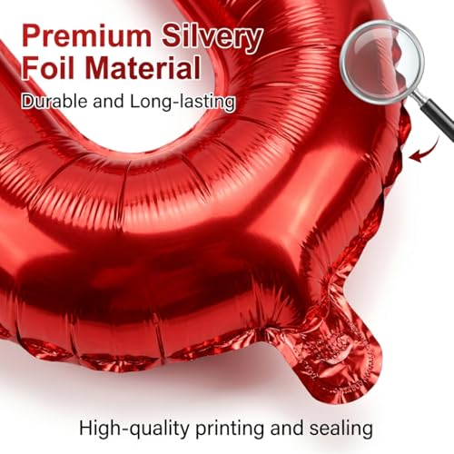 Image of 4th of July Decorations - Patriotic Independence Day Decorations, Red White and Blue American Flag Balloons, Foil USA Balloons Set for Quick Party Setup, Inflate & Deflate for Multiple Uses