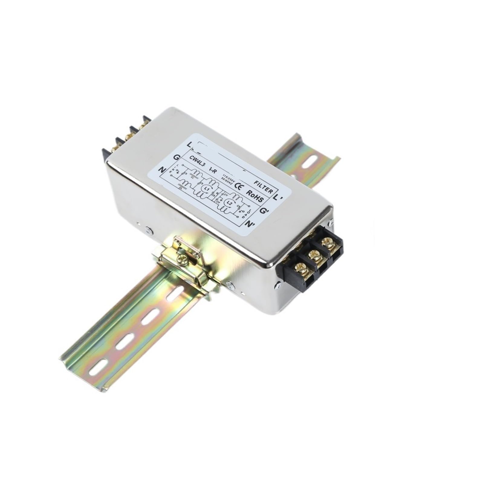 Filtre AC monophasé à Trois étages, purificateur de Puissance 220v, Anti-interférence CW4L3-20A-rail(CW4L3-30A -R Guide Rail Type)
