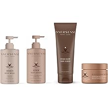 INNERSENSE Organic Beauty - Body Care BUNDLE | Renew Body Lotion, Awaken Body Wash, Blissful Body Butter, Inner Glow Body Scrub | Non-Toxic, Cruelty-Free