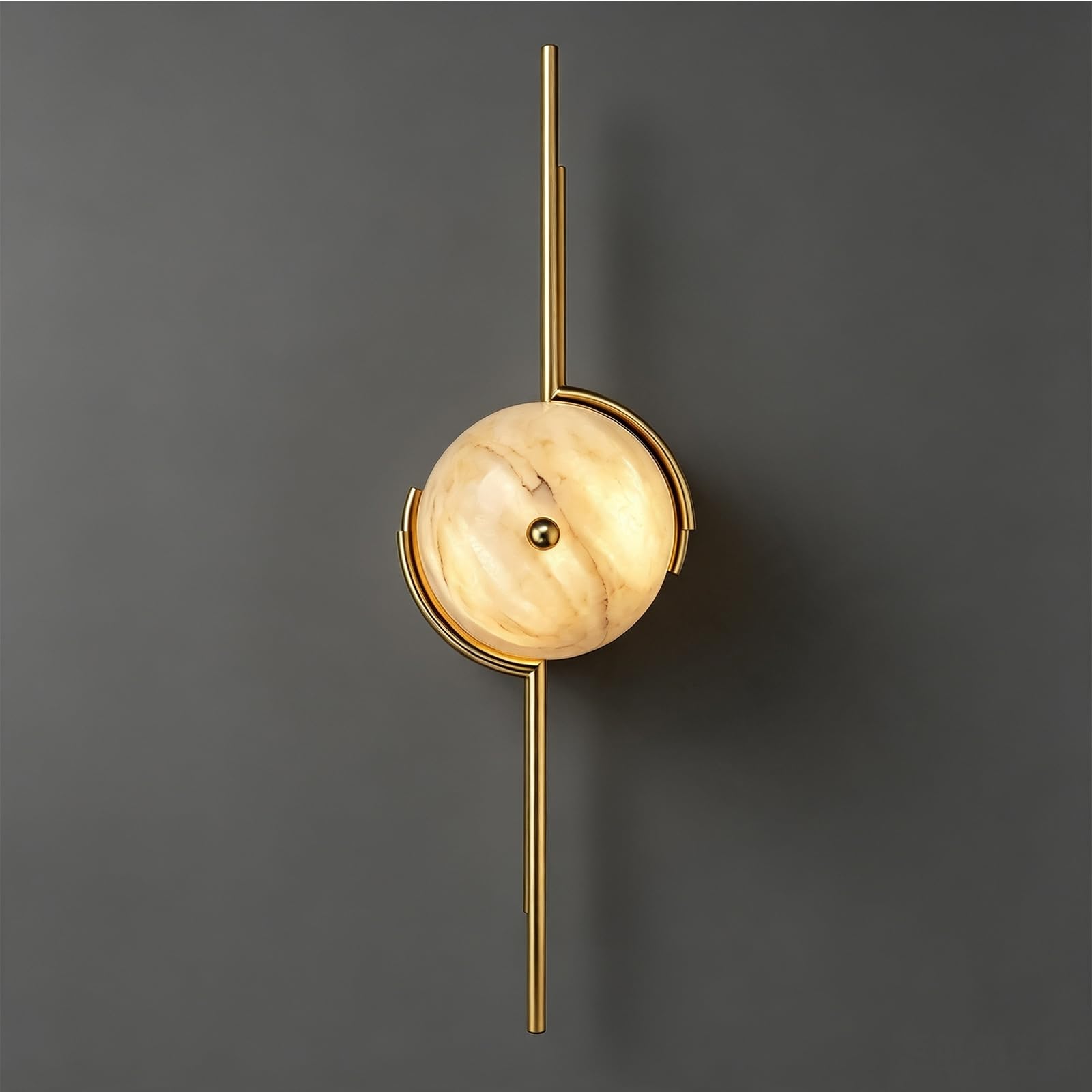 Kikioo Alabaster Wall Sconce, Wall Light Natural Marble LED Alabaster Sconces