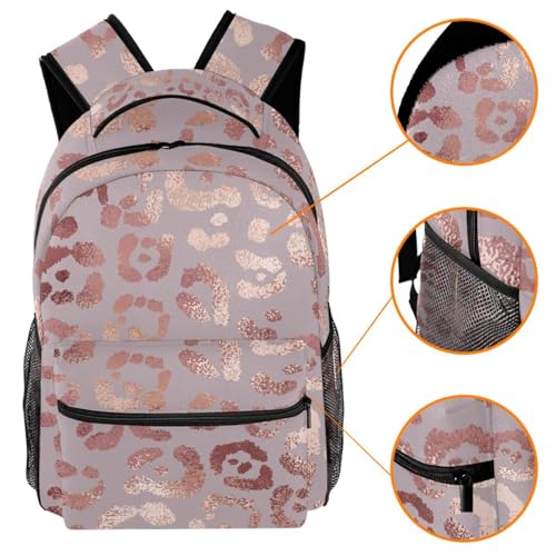 Sac à dos d'école motif lèvres abstraites multicolores au design unique - 3