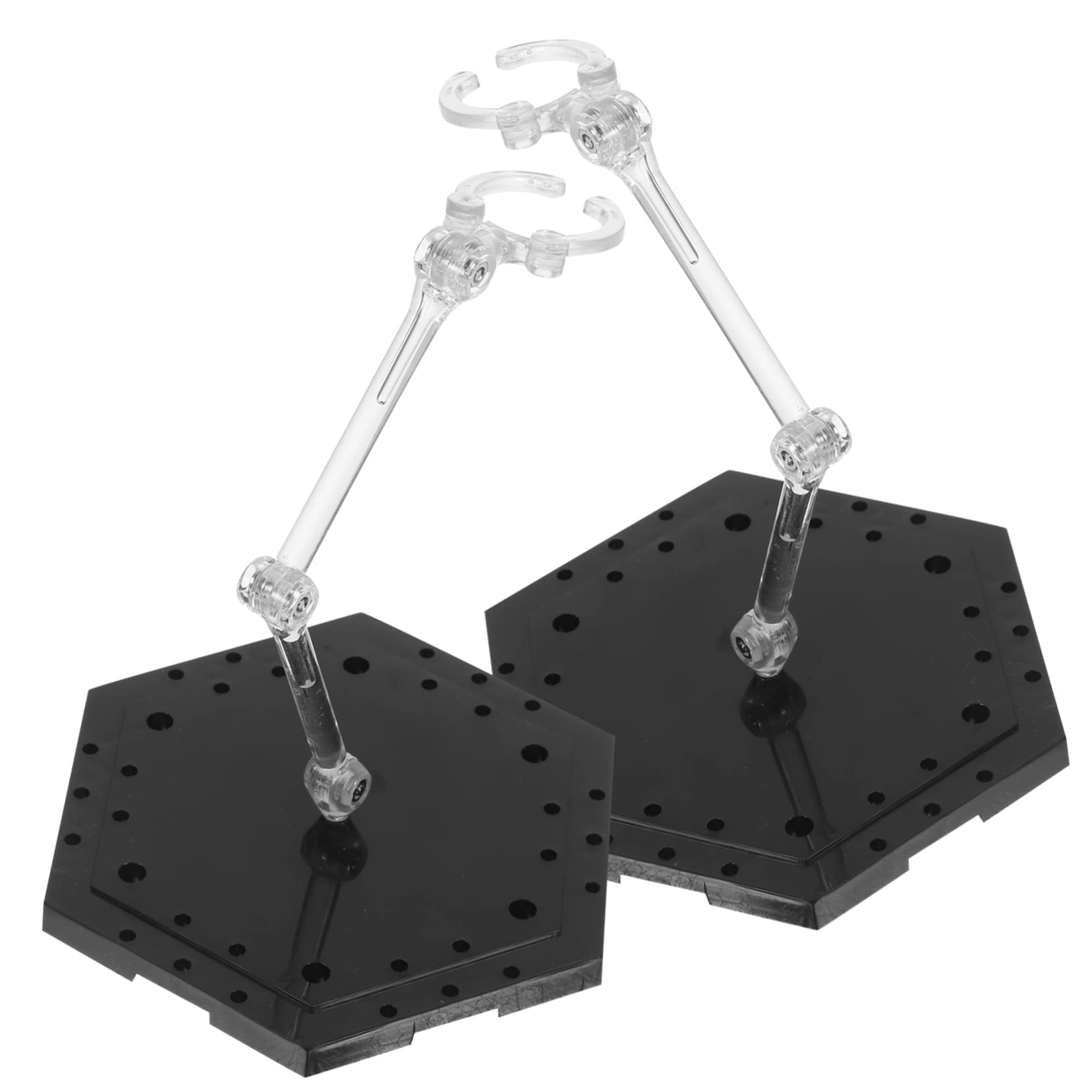SWOOMEY Support pour Figurines de Poupée et Lightstick Noir 5pcs en Pvc et Fer, Design Polyvalent, Installation Facile pour Activités de Plein Air et