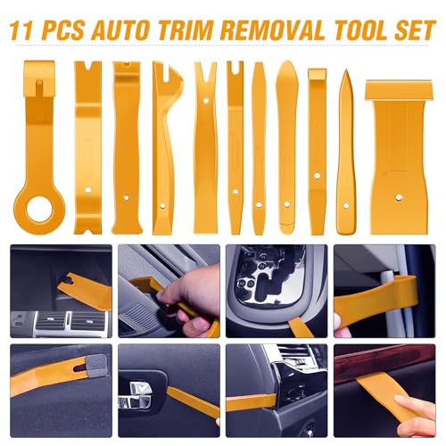 Image of GOOACC 238Pcs Trim Removal Tool Auto Push Pin Bumper Retainer Clip Set | Fastener Terminal Remover Tool Adhesive Cable Clips Kit Car Panel Radio Removal Auto Clip Pliers Yellow