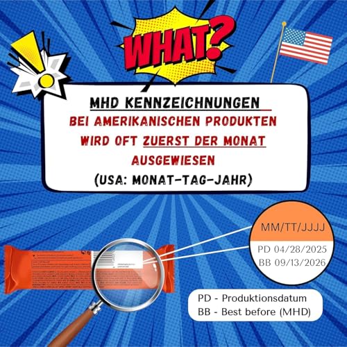 JUMBO USA Original BOX | 21 Original Süßigkeiten & Snacks | American Candy Mix | Geschenkidee aus den USA | Birthday & Halloween Snack Box | Candy & Bar®