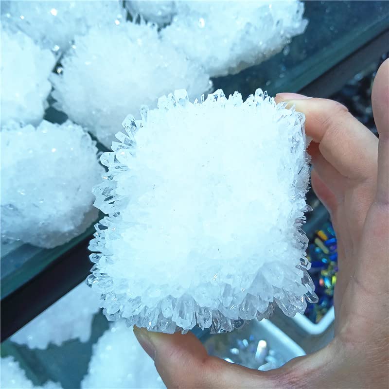 Améthyste jaune naturelle HUNTVE : géode et amas de quartz vert clair unique - 7